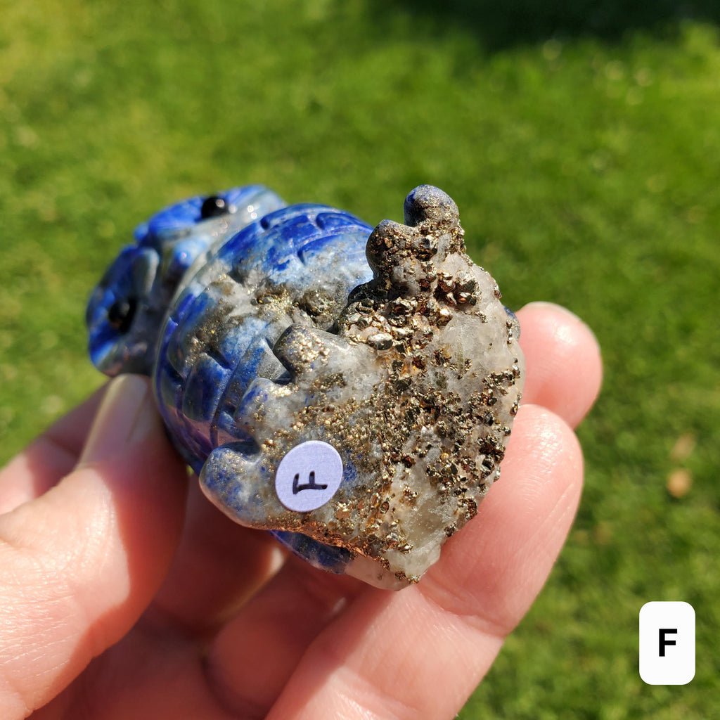 Lapis Lazuli Owl - Speak Your Truth, Communication, Stand in Your Power - Lapiz Lazuli Carved Owl Crystal Healing Gemstone