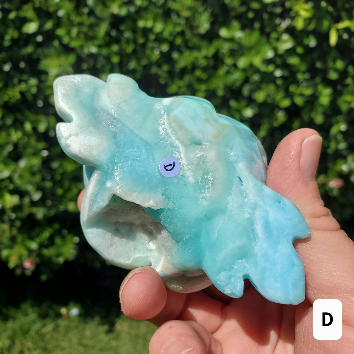 Hemimorphite Rose - The Stone of Empathy, Helps You Communicate With Others, Soothes Anxiety - Blue Flower Crystal Ocean Stone