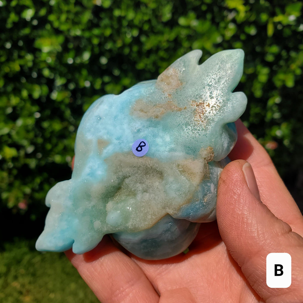 Hemimorphite Rose - The Stone of Empathy, Helps You Communicate With Others, Soothes Anxiety - Blue Flower Crystal Ocean Stone