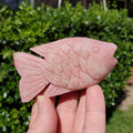 Cute Pink Opal Standing Fish - Activates Heart Chakra, Strengthens Connection To Yourself, Individuality - Pink Crystal Fish Ocean Figurine
