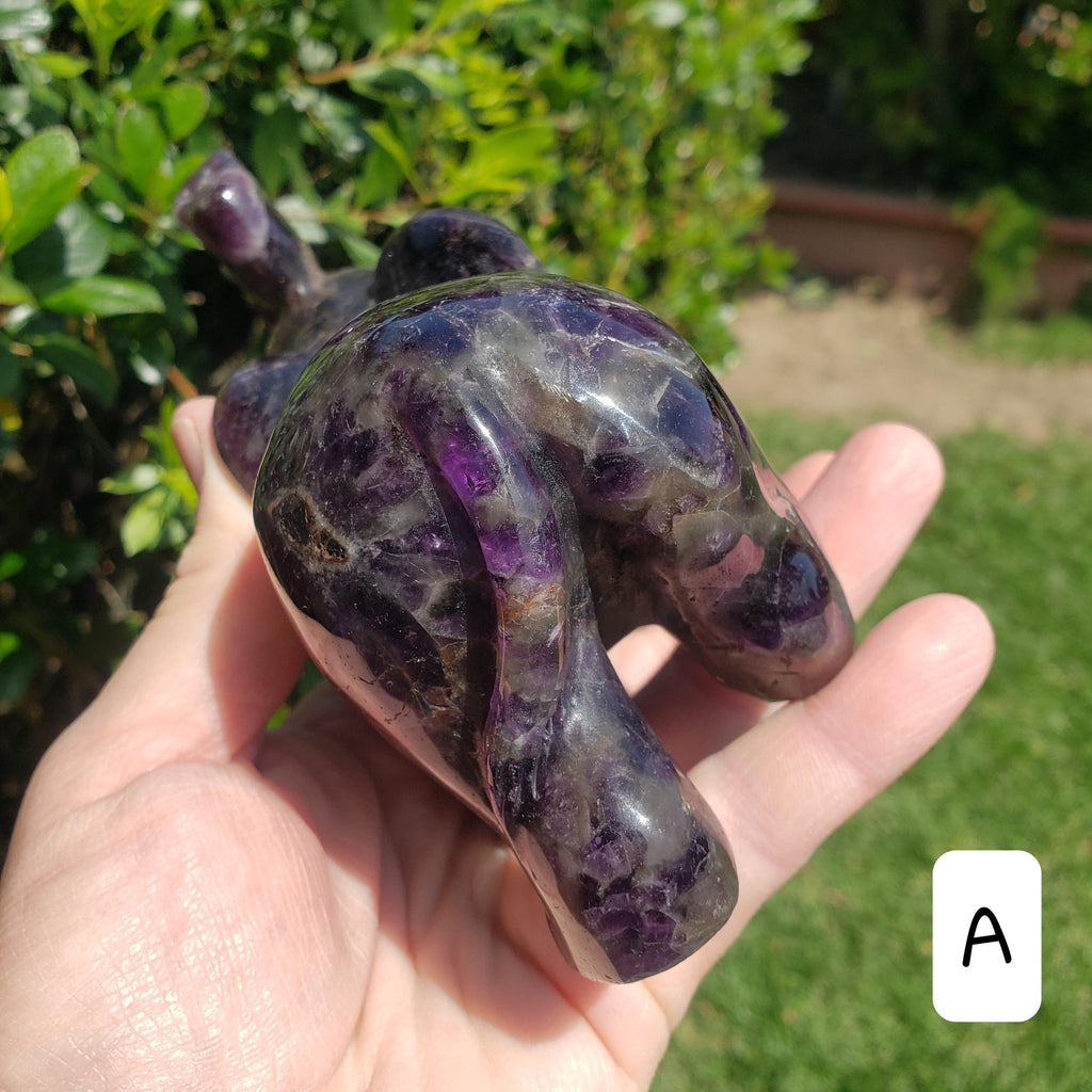 Big Dream Amethyst Elephant 6" long - Calming, Energetic Protection, Positivity, Divine Love - Purple Amethyst Crystal Elephant Statement