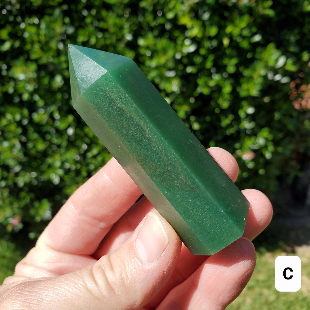 Green Aventurine Tower - Manifestation, Prosperity, Wealth, Luck - Quartz Crystal Point Generator Healing Gemstones