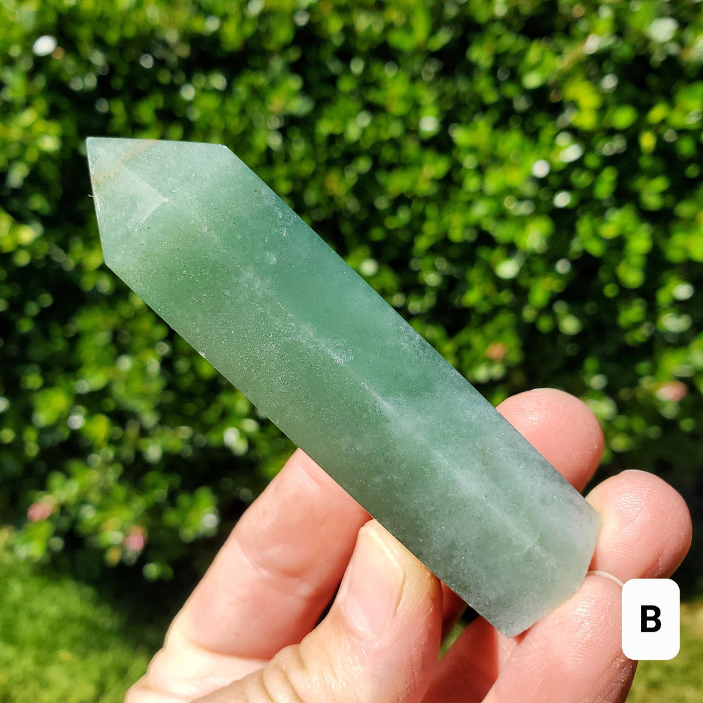 Green Aventurine Tower - Manifestation, Prosperity, Wealth, Luck - Quartz Crystal Point Generator Healing Gemstones