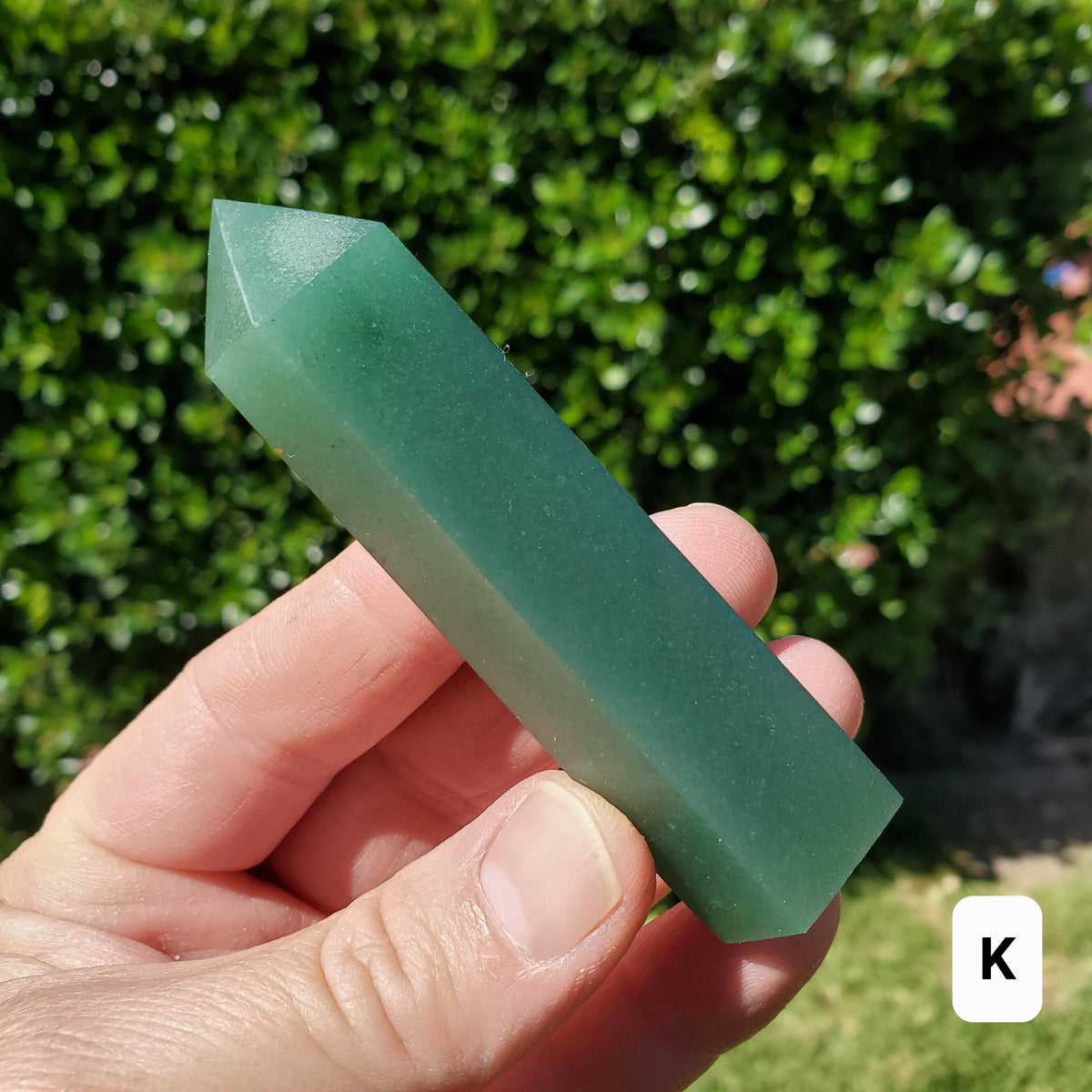 Green Aventurine Tower - Manifestation, Prosperity, Wealth, Luck - Quartz Crystal Point Generator Healing Gemstones