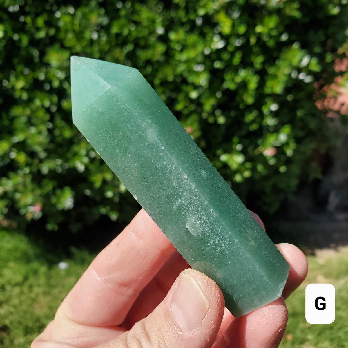 Green Aventurine Tower - Manifestation, Prosperity, Wealth, Luck - Quartz Crystal Point Generator Healing Gemstones