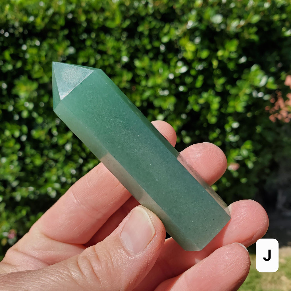 Green Aventurine Tower - Manifestation, Prosperity, Wealth, Luck - Quartz Crystal Point Generator Healing Gemstones