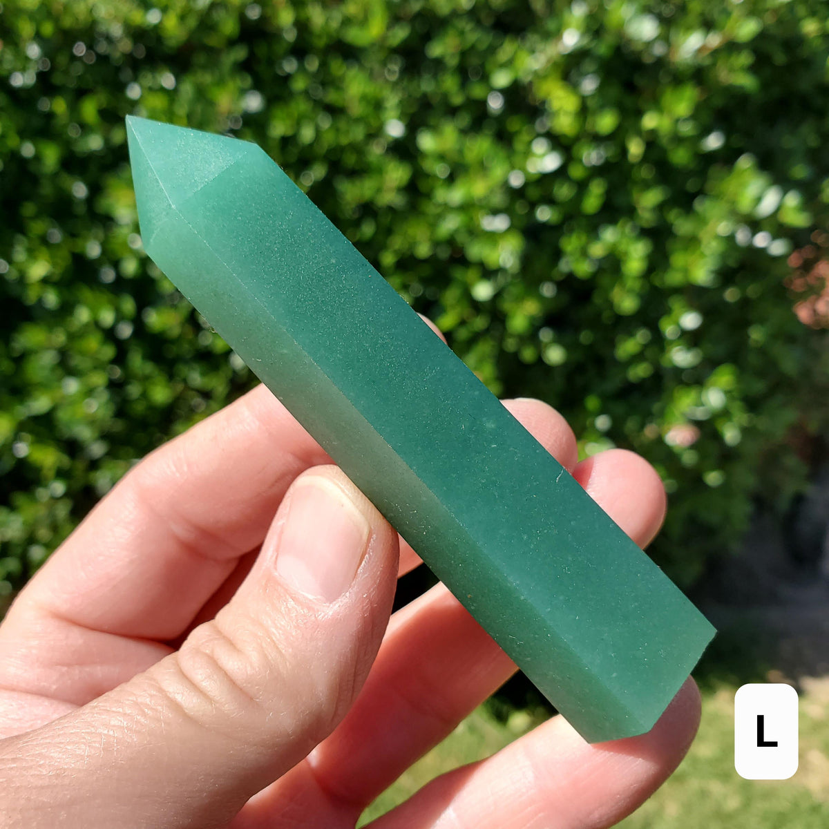 Green Aventurine Tower - Manifestation, Prosperity, Wealth, Luck - Quartz Crystal Point Generator Healing Gemstones