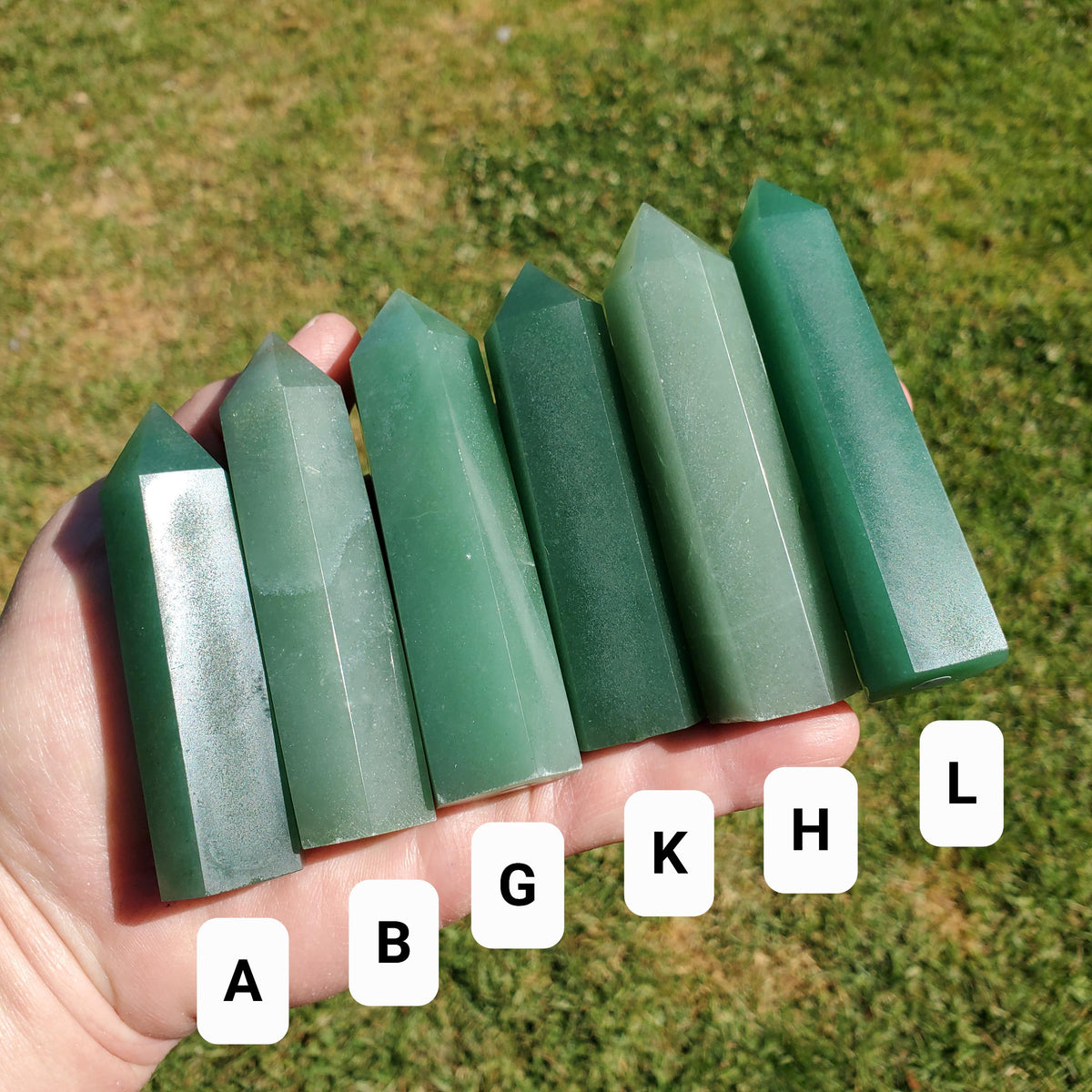 Green Aventurine Tower - Manifestation, Prosperity, Wealth, Luck - Quartz Crystal Point Generator Healing Gemstones