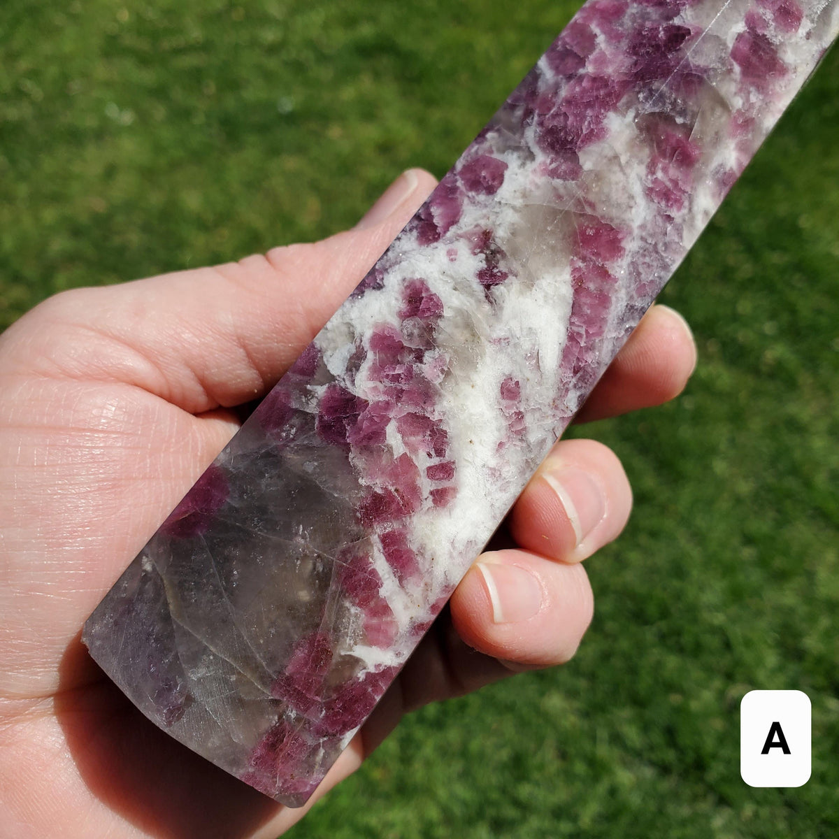 Big Unicorn Tower 7.75" - Helps with Transitions, Calm, Emotional Healing - Pink Tourmaline, Lepidolite, Smoky Quartz, Cleavelandite