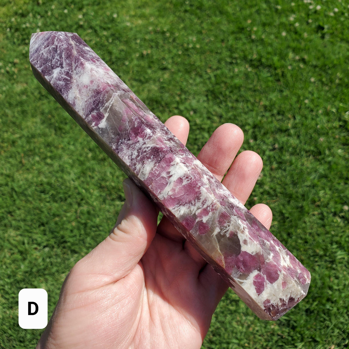Big Unicorn Tower 7.75" - Helps with Transitions, Calm, Emotional Healing - Pink Tourmaline, Lepidolite, Smoky Quartz, Cleavelandite