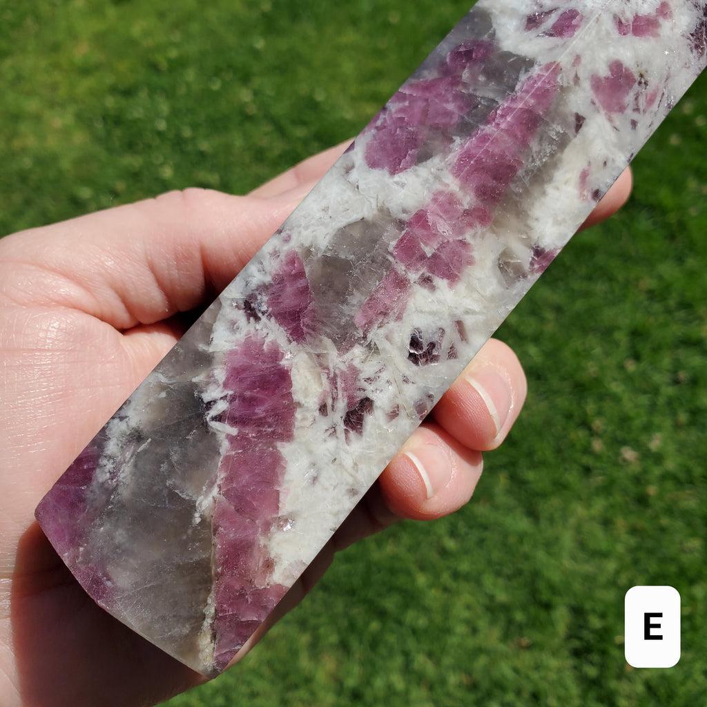 Big Unicorn Tower 7.75" - Helps with Transitions, Calm, Emotional Healing - Pink Tourmaline, Lepidolite, Smoky Quartz, Cleavelandite
