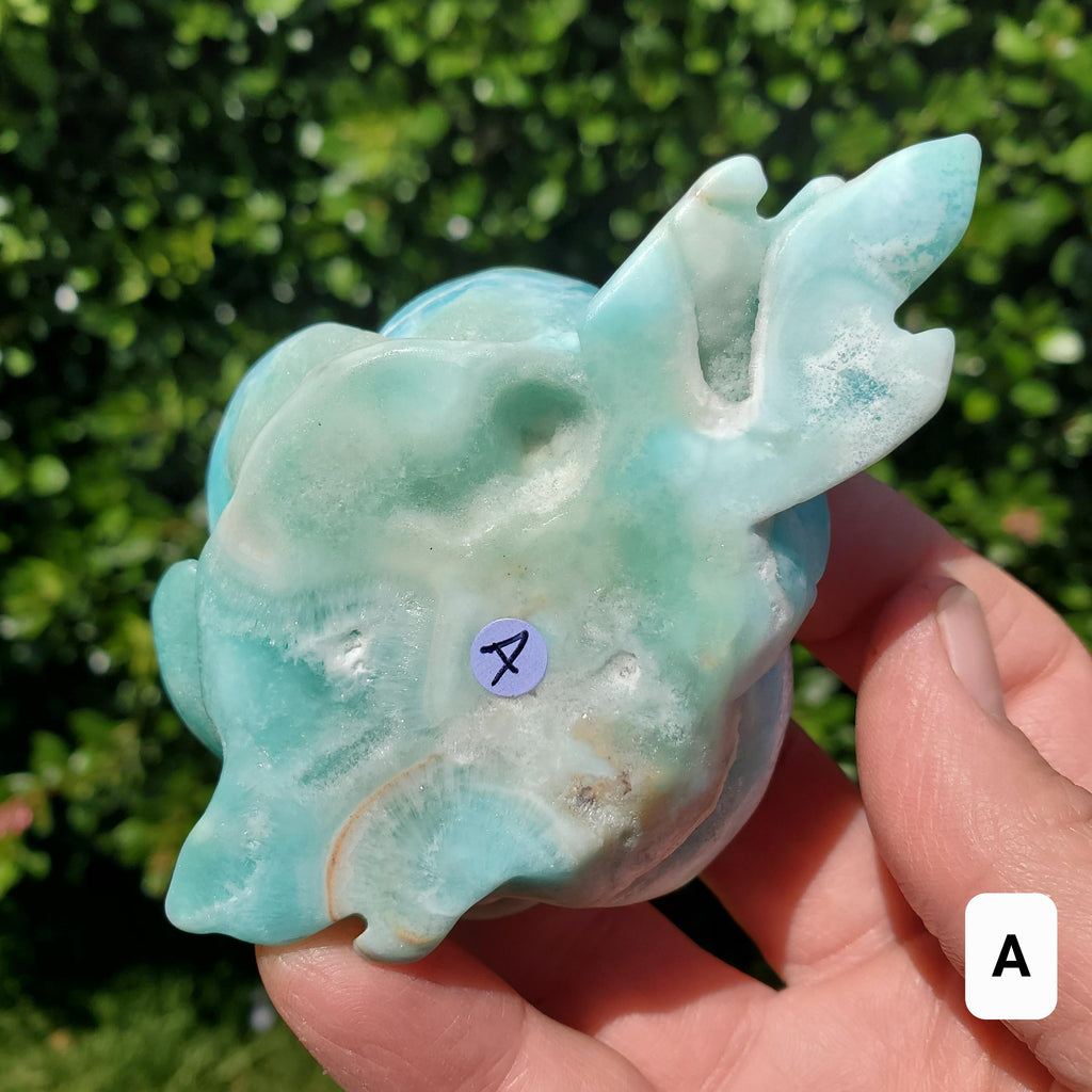 Hemimorphite Rose - The Stone of Empathy, Helps You Communicate With Others, Soothes Anxiety - Blue Flower Crystal Ocean Stone