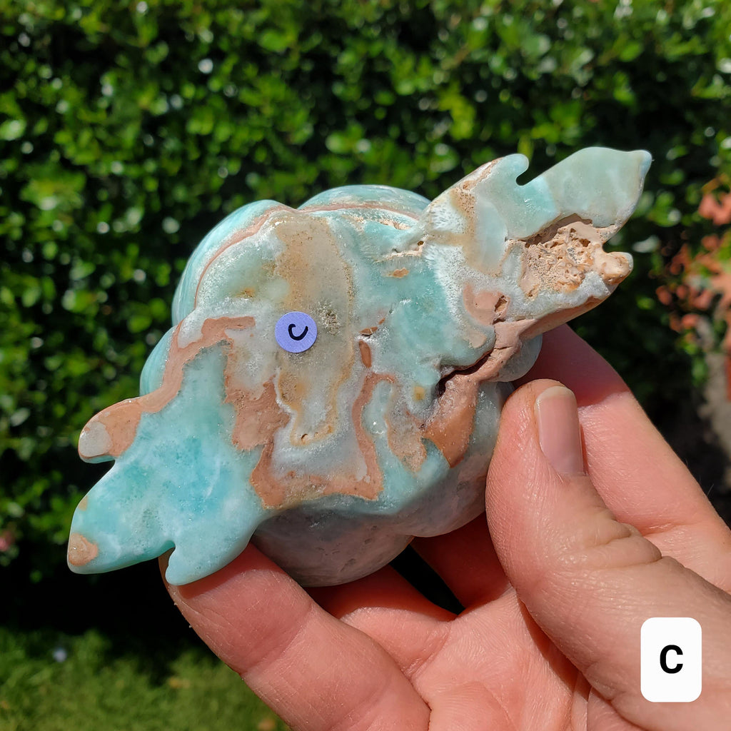 Hemimorphite Rose - The Stone of Empathy, Helps You Communicate With Others, Soothes Anxiety - Blue Flower Crystal Ocean Stone
