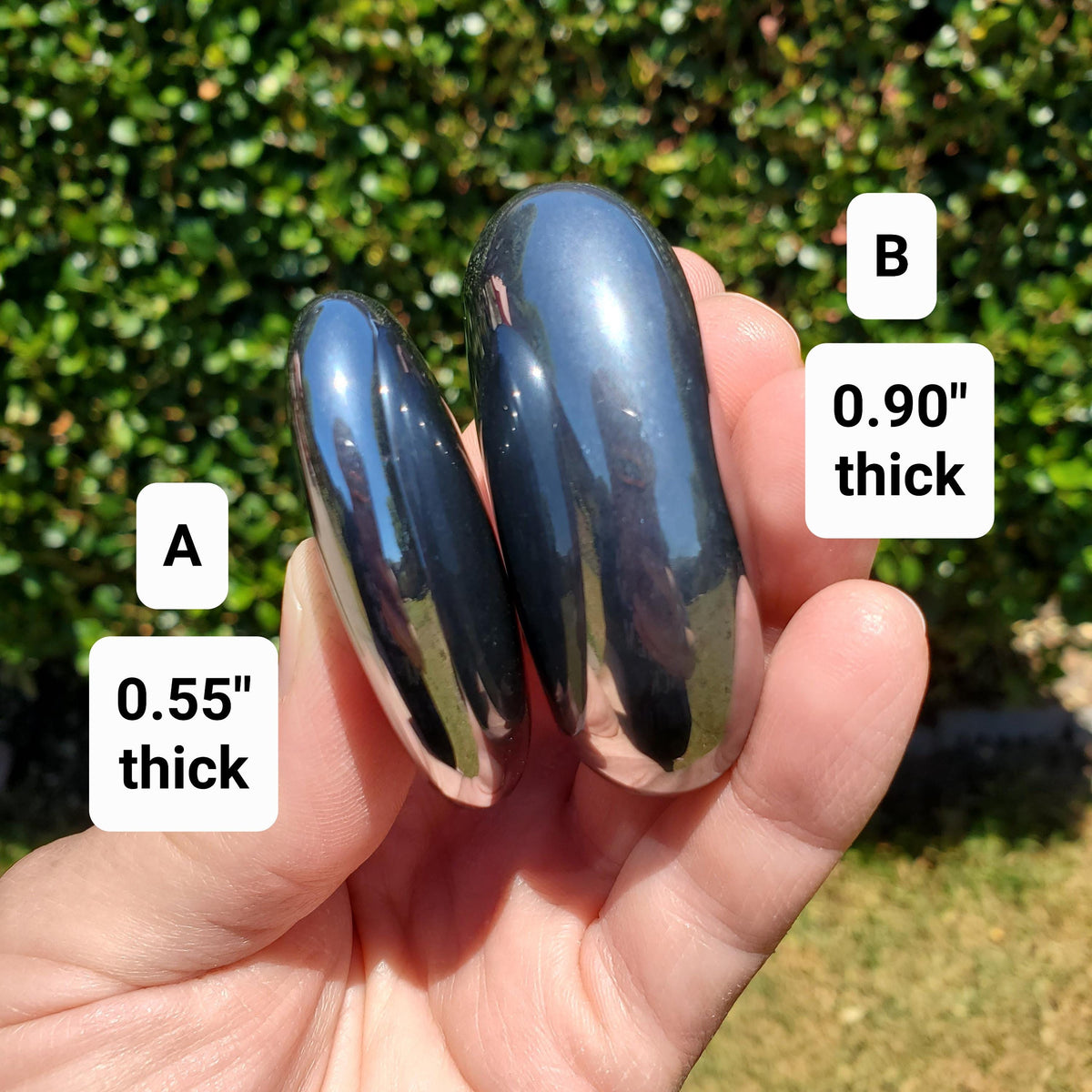 Terahertz Palmstone - Creativity, Helps Clear Your Mind, Energizes Inner Body, Promotes Bloodflow - Silver Crystal Palm Healing Gemstones