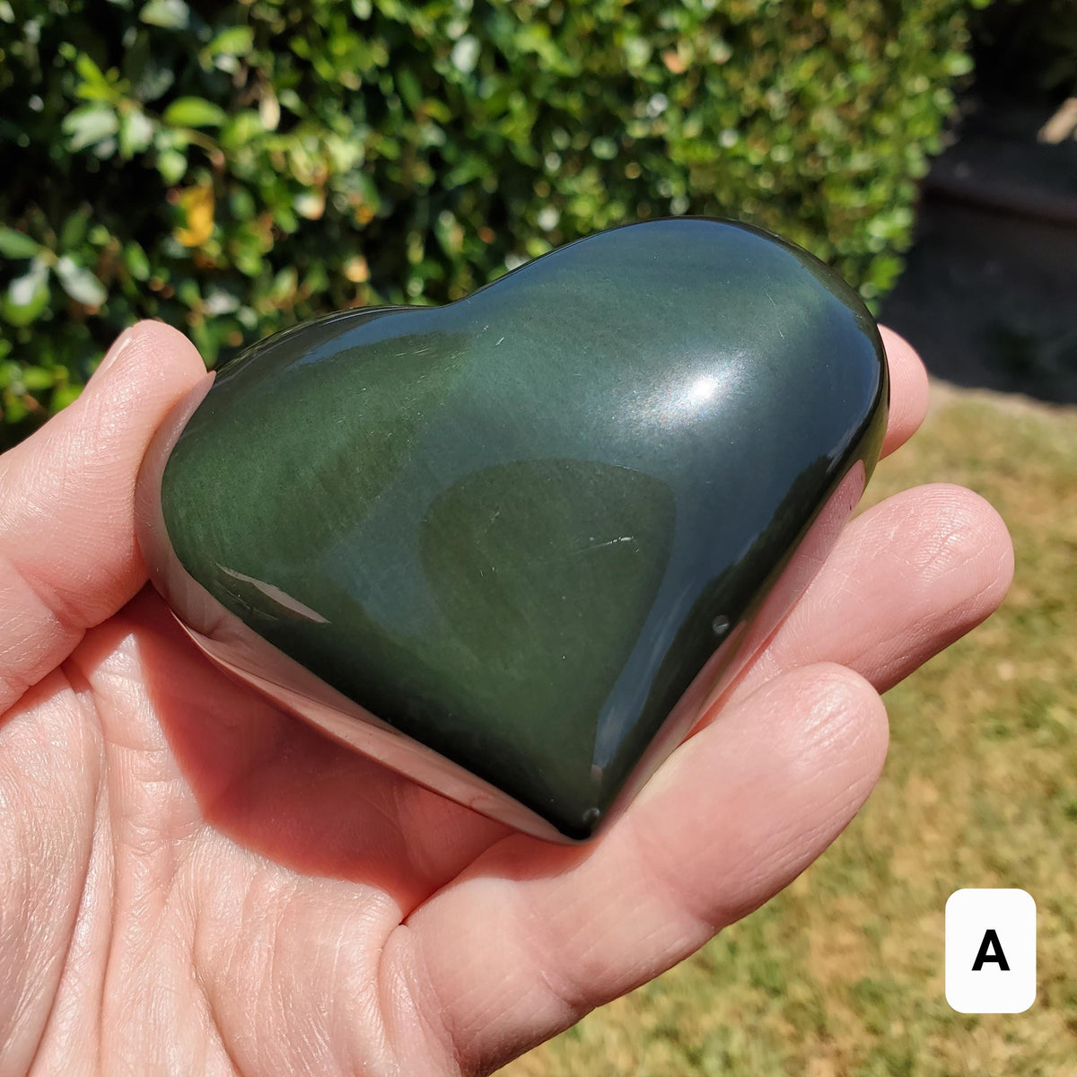 Rainbow Obsidian Heart - Emotional Healing, Release The Negative & Replace with Positive - Obsidian Black Heart Healing Crystals Gemstones