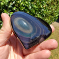 Rainbow Obsidian Heart - Emotional Healing, Release The Negative & Replace with Positive - Obsidian Black Heart Healing Crystals Gemstones
