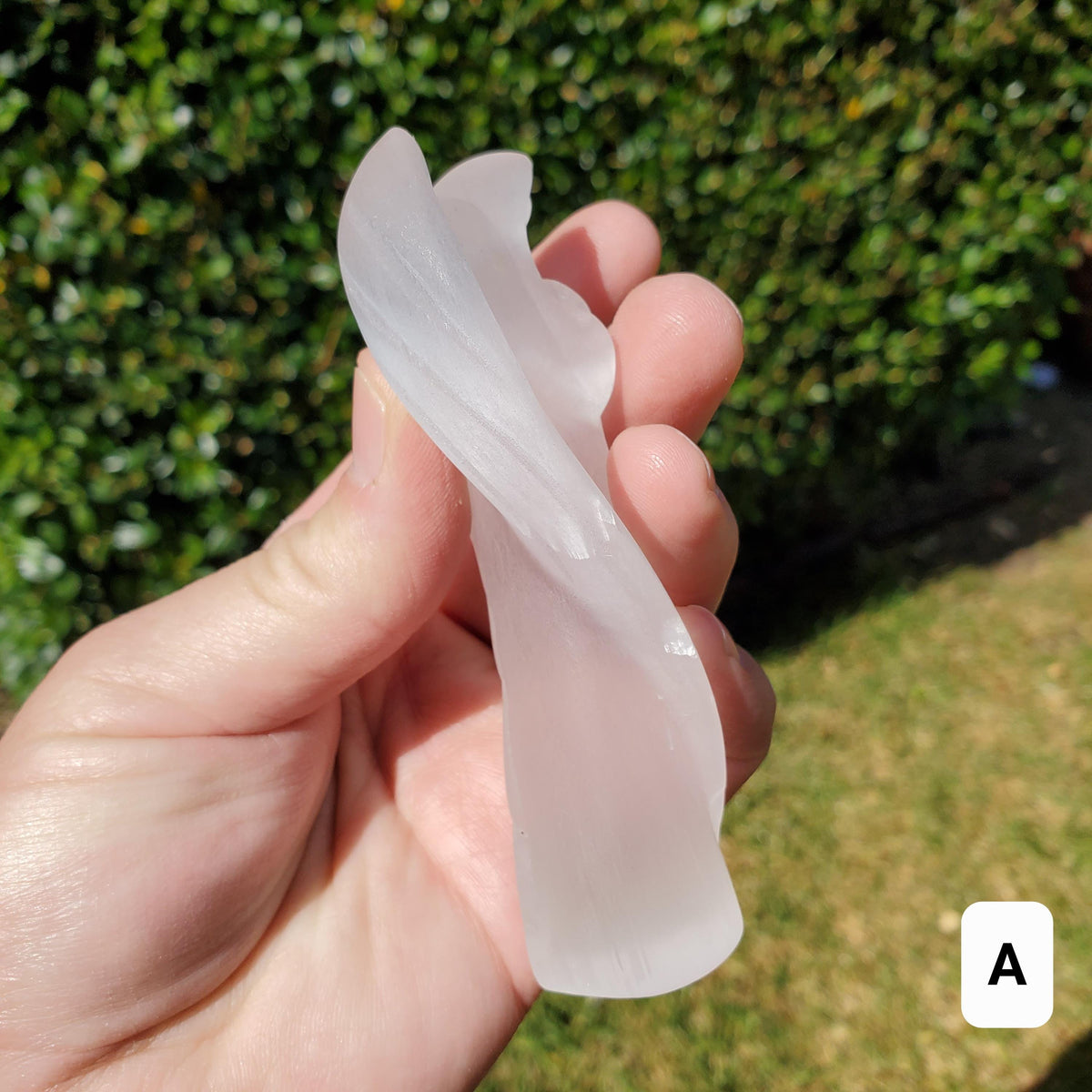 Selenite Angel Accent Lamp 4.75" or 6" tall - Tranquility, Blessings, Love & Light - Satin Spar Statement Angel Light with Wood Stand