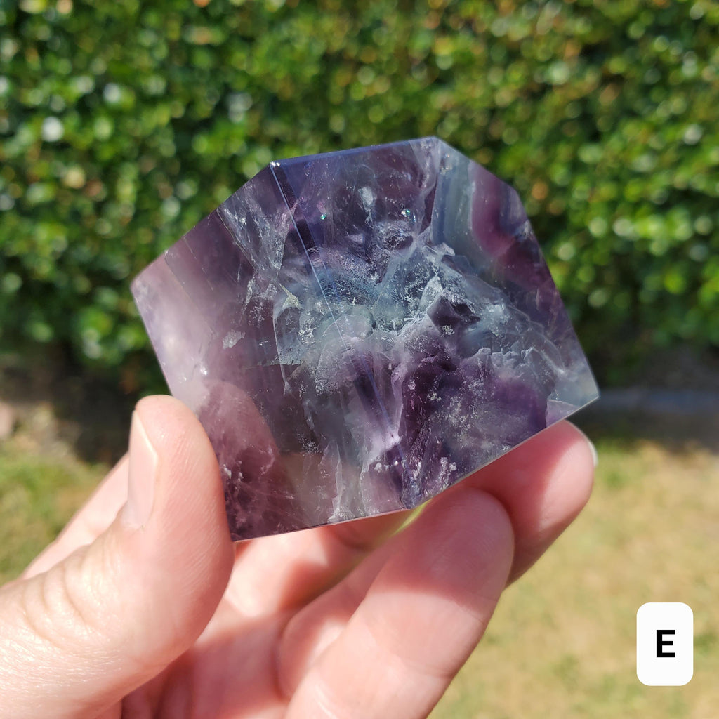 Rainbow Fluorite Cube - Mental Clarity, Stability, Concentration, Protection - 1.50" Standing Fluorite Geometric Crystal Gemstone