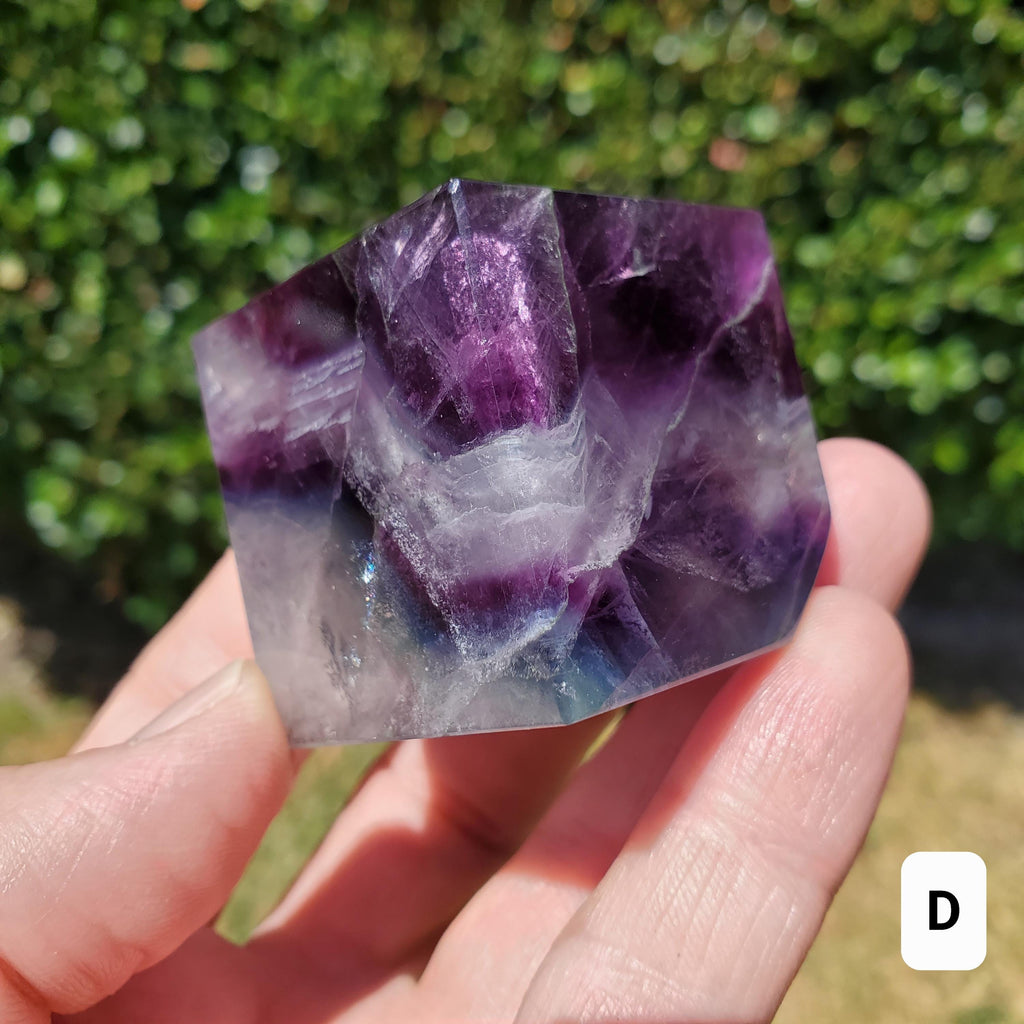 Rainbow Fluorite Cube - Mental Clarity, Stability, Concentration, Protection - 1.50" Standing Fluorite Geometric Crystal Gemstone