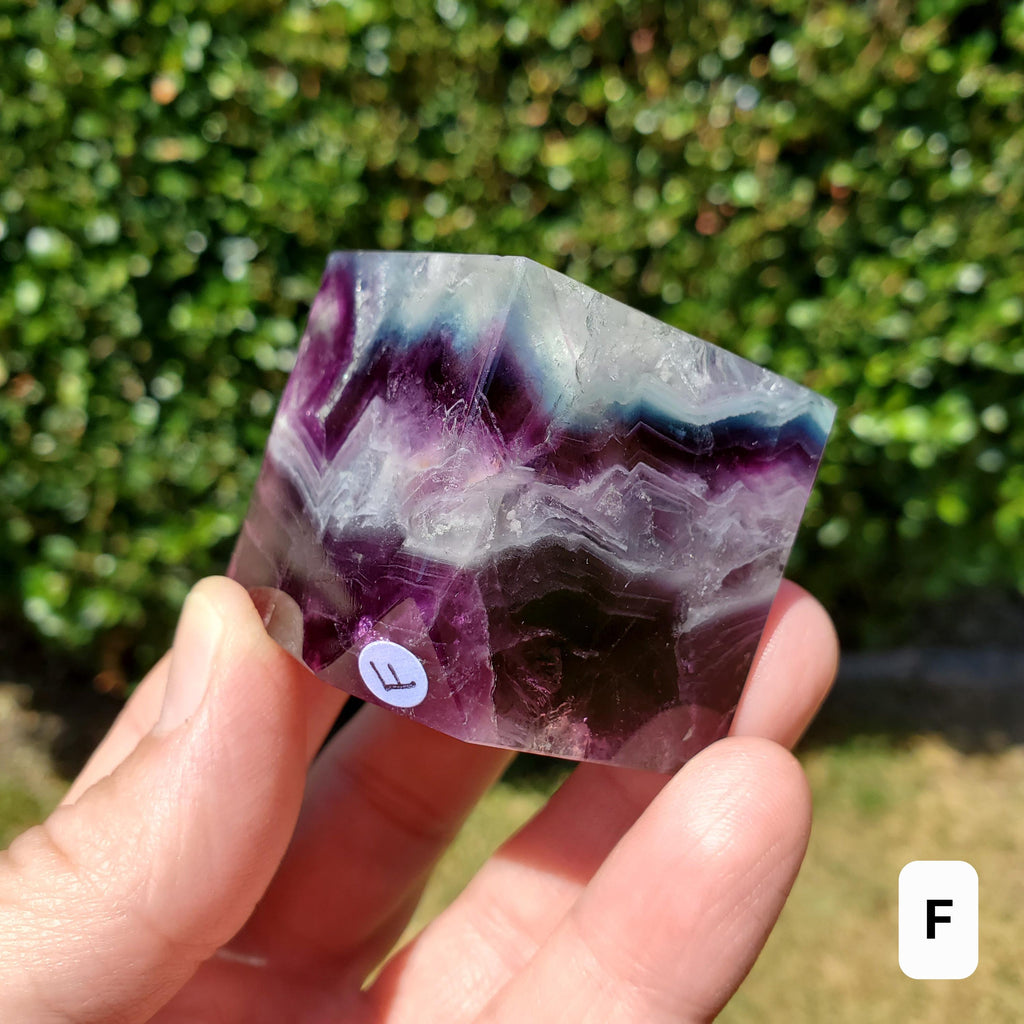 Rainbow Fluorite Cube - Mental Clarity, Stability, Concentration, Protection - 1.50" Standing Fluorite Geometric Crystal Gemstone