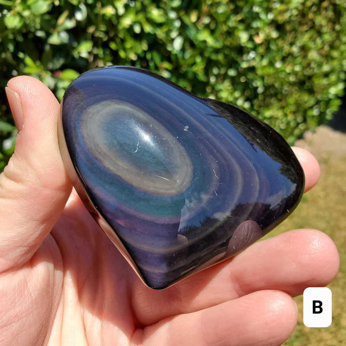 Rainbow Obsidian Heart - Emotional Healing, Release The Negative & Replace with Positive - Obsidian Black Heart Healing Crystals Gemstones