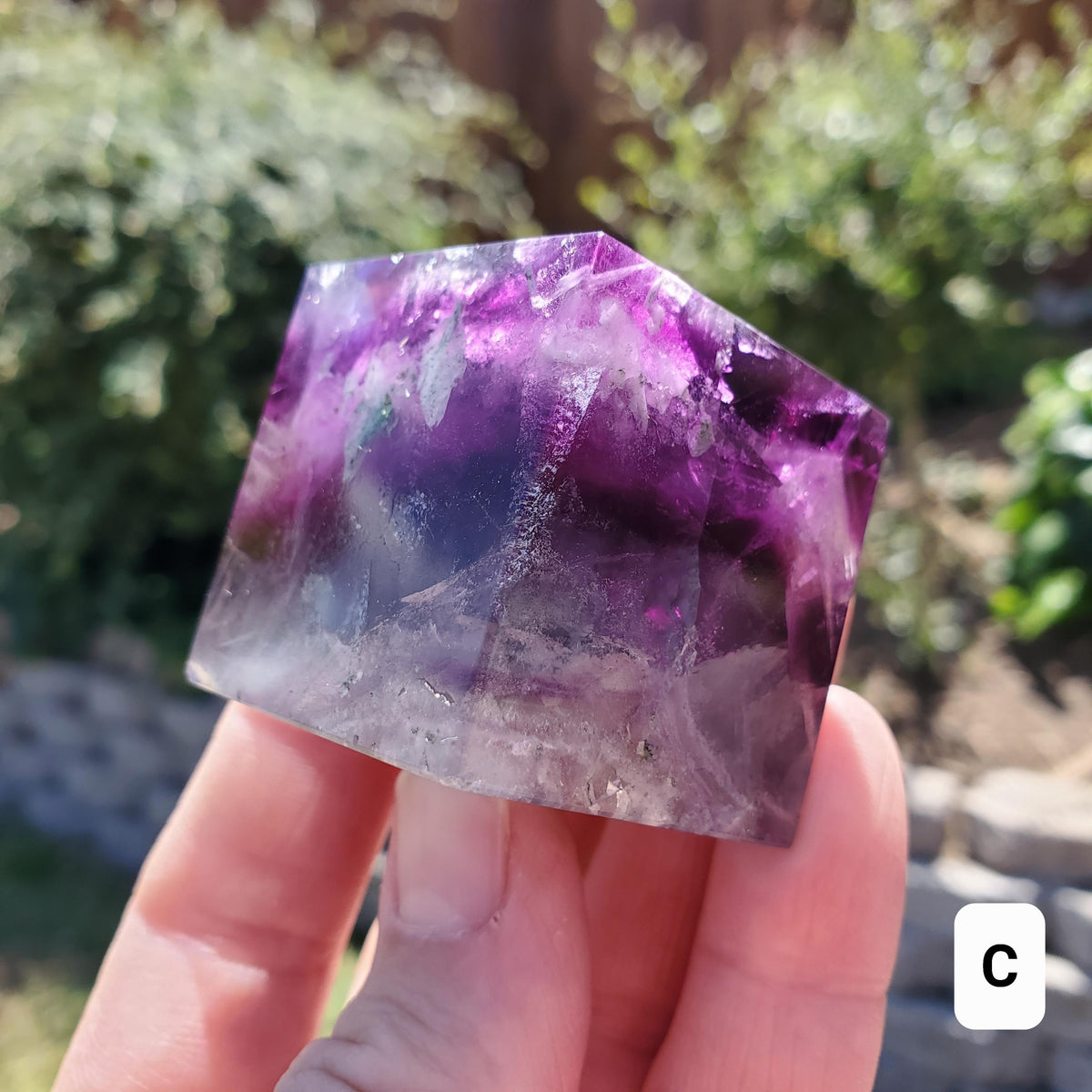 Rainbow Fluorite Cube - Mental Clarity, Stability, Concentration, Protection - 1.50" Standing Fluorite Geometric Crystal Gemstone