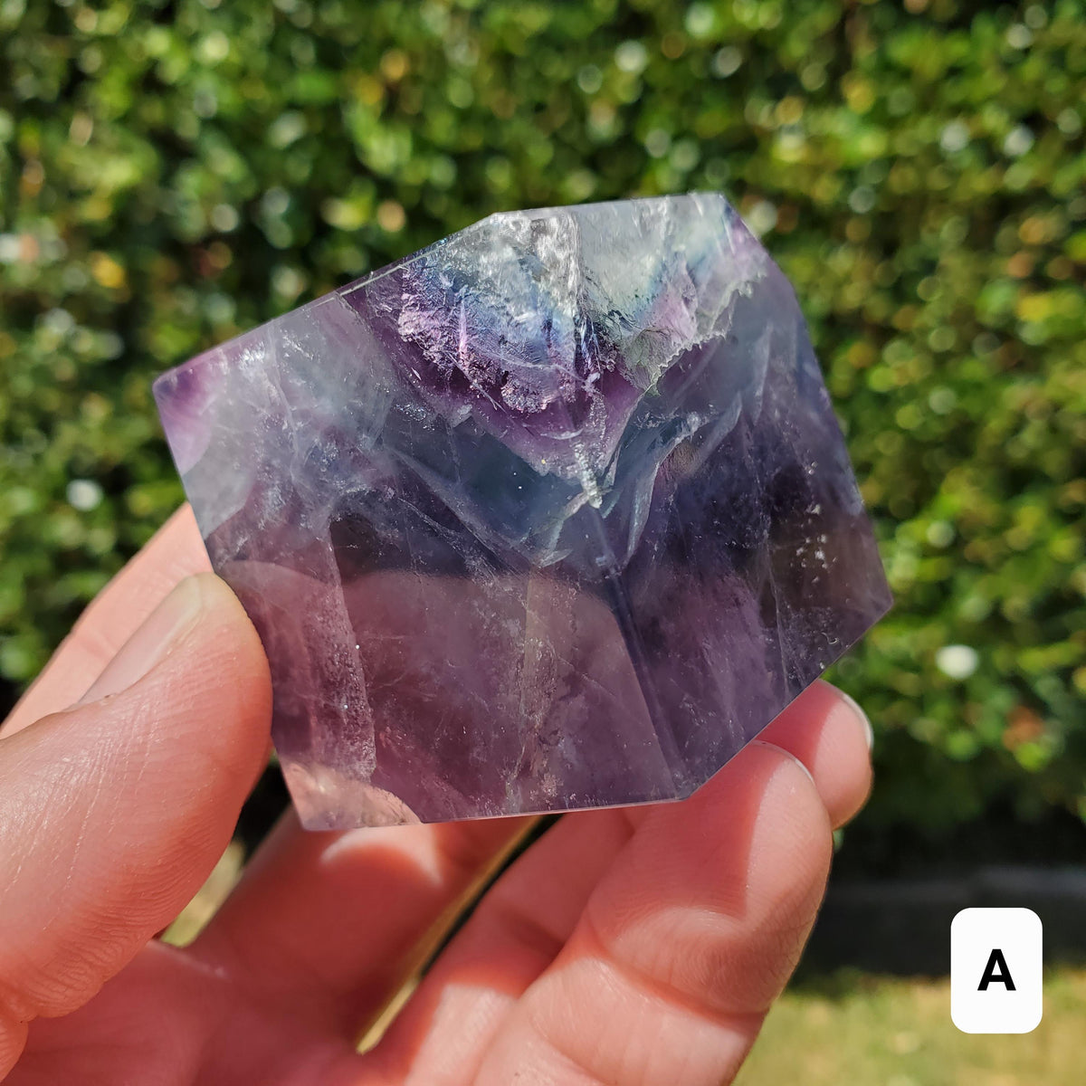 Rainbow Fluorite Cube - Mental Clarity, Stability, Concentration, Protection - 1.50" Standing Fluorite Geometric Crystal Gemstone