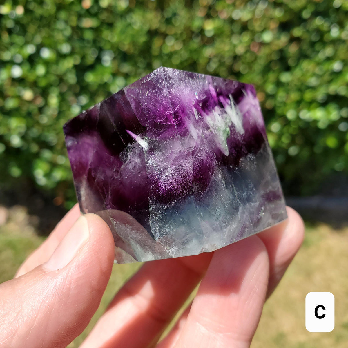 Rainbow Fluorite Cube - Mental Clarity, Stability, Concentration, Protection - 1.50" Standing Fluorite Geometric Crystal Gemstone