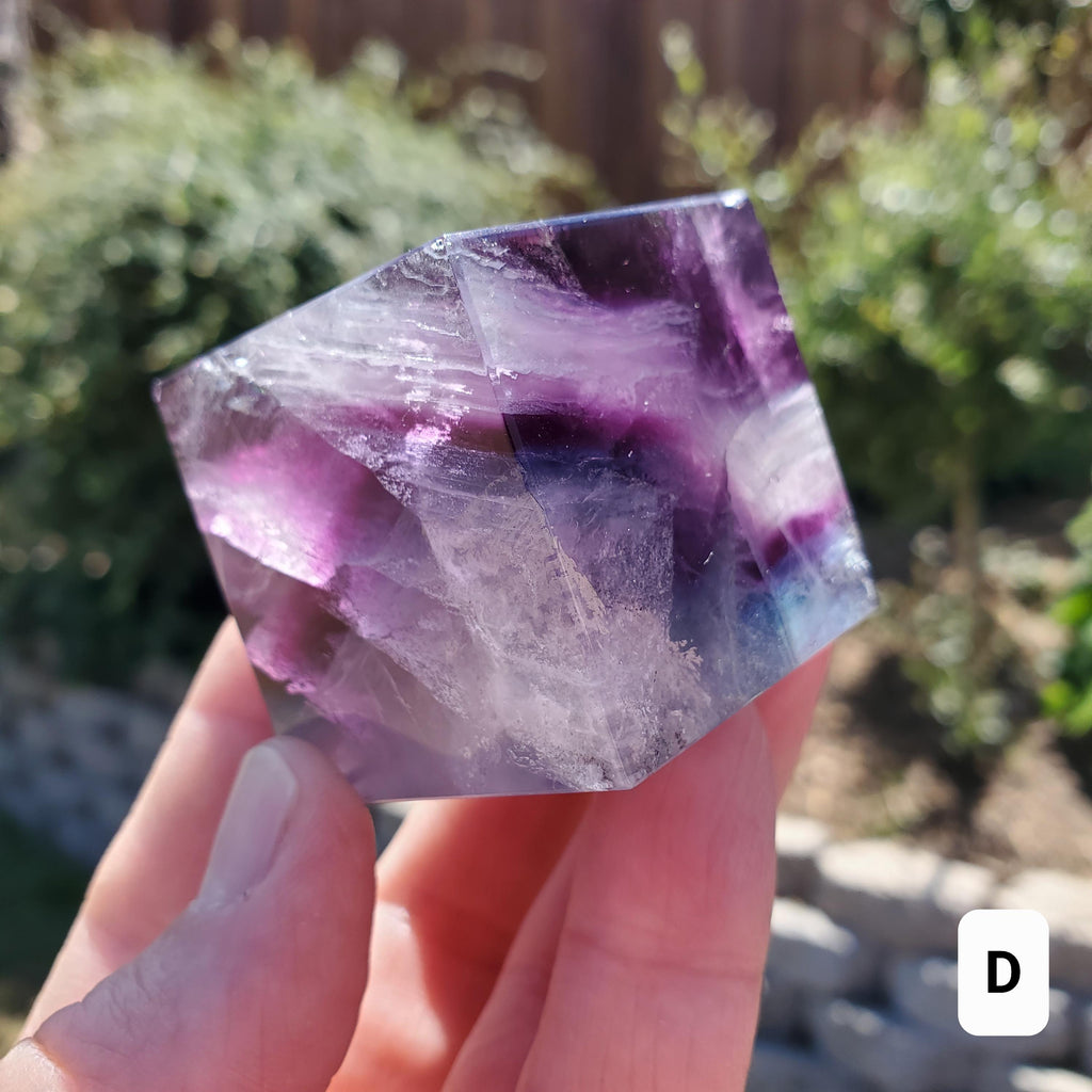 Rainbow Fluorite Cube - Mental Clarity, Stability, Concentration, Protection - 1.50" Standing Fluorite Geometric Crystal Gemstone