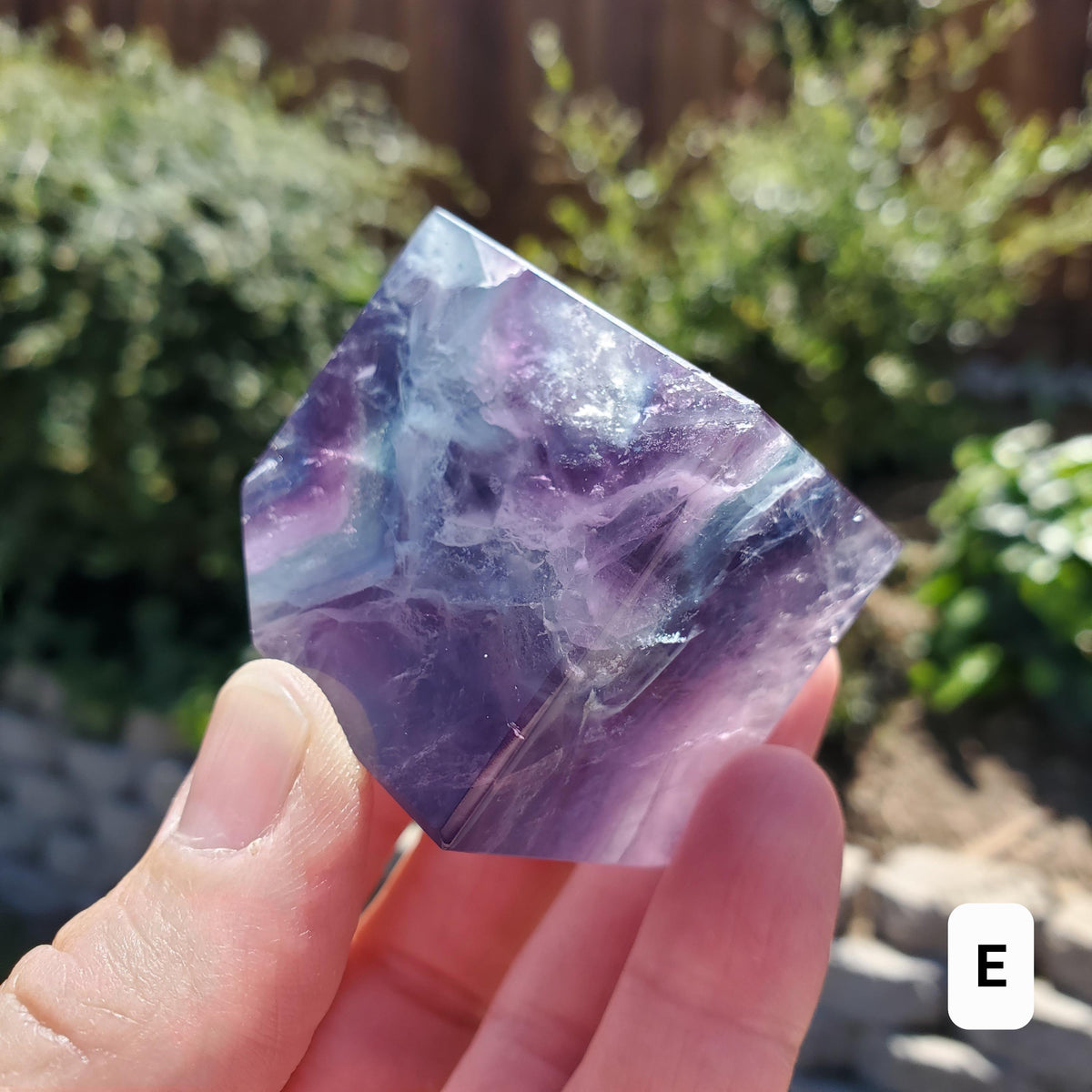 Rainbow Fluorite Cube - Mental Clarity, Stability, Concentration, Protection - 1.50" Standing Fluorite Geometric Crystal Gemstone