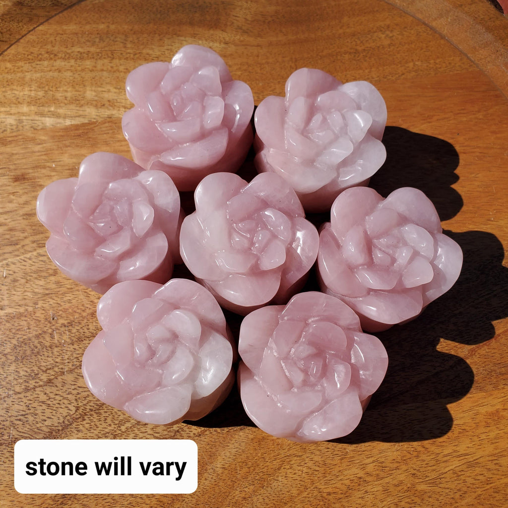 Chunky Standing Rose Quartz Flower Bud - Unconditional Love, Compassion, Self Love - Pink Crystal Rose Stone Healing Crystals Gemstone