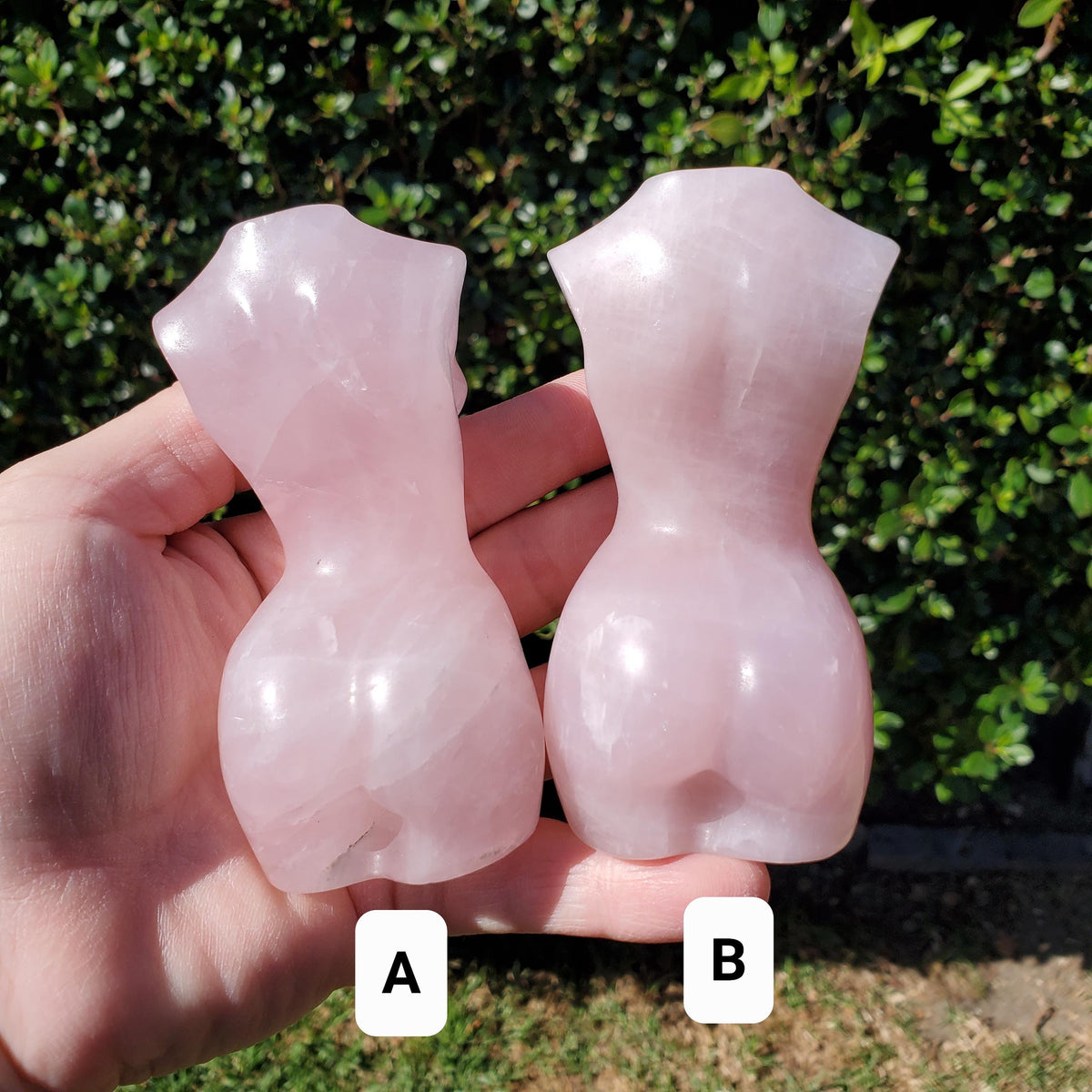 Rose Quartz Female Body - Unconditional Love, Compassion, Kindness - Pink Crystal Lady Body Healing Crystals Gemstone Statement