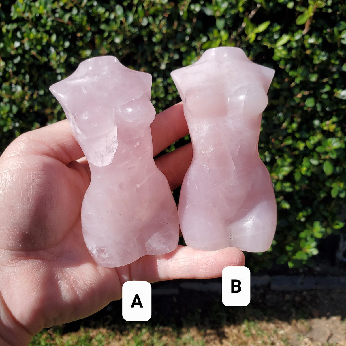 Rose Quartz Female Body - Unconditional Love, Compassion, Kindness - Pink Crystal Lady Body Healing Crystals Gemstone Statement