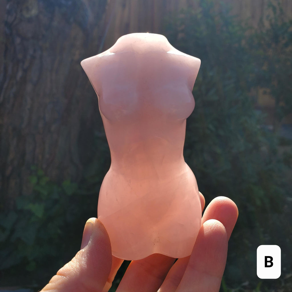 Rose Quartz Female Body - Unconditional Love, Compassion, Kindness - Pink Crystal Lady Body Healing Crystals Gemstone Statement
