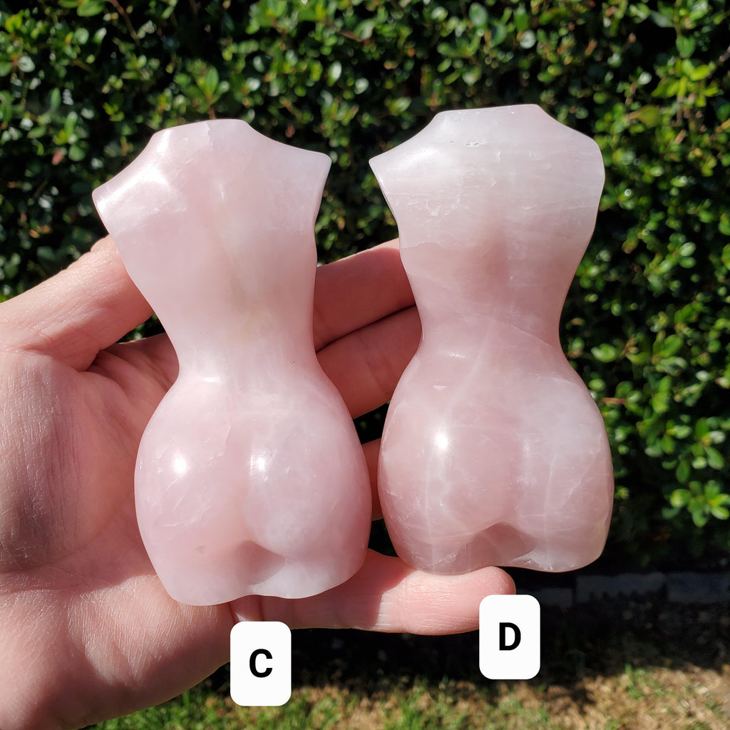 Rose Quartz Female Body - Unconditional Love, Compassion, Kindness - Pink Crystal Lady Body Healing Crystals Gemstone Statement