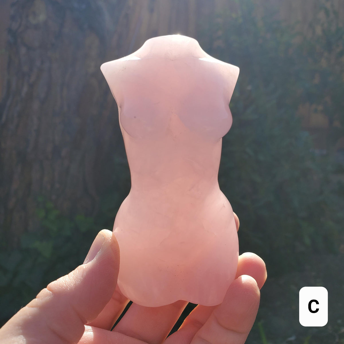 Rose Quartz Female Body - Unconditional Love, Compassion, Kindness - Pink Crystal Lady Body Healing Crystals Gemstone Statement
