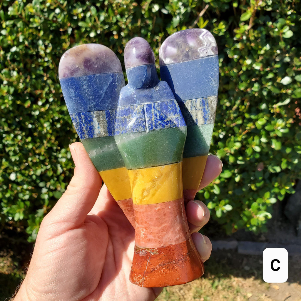 Chunky Chakra Angel - Grounding, Manifestation, Self Reflection, Prosperity, Wisdom, Strength, Awareness - Angel Statement