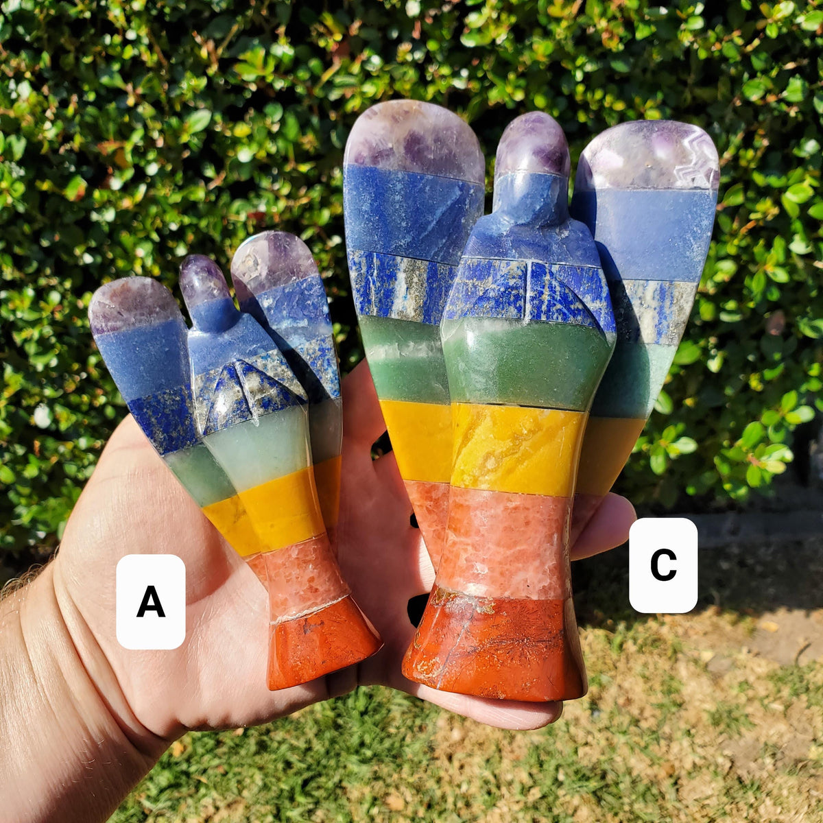 Chunky Chakra Angel - Grounding, Manifestation, Self Reflection, Prosperity, Wisdom, Strength, Awareness - Angel Statement