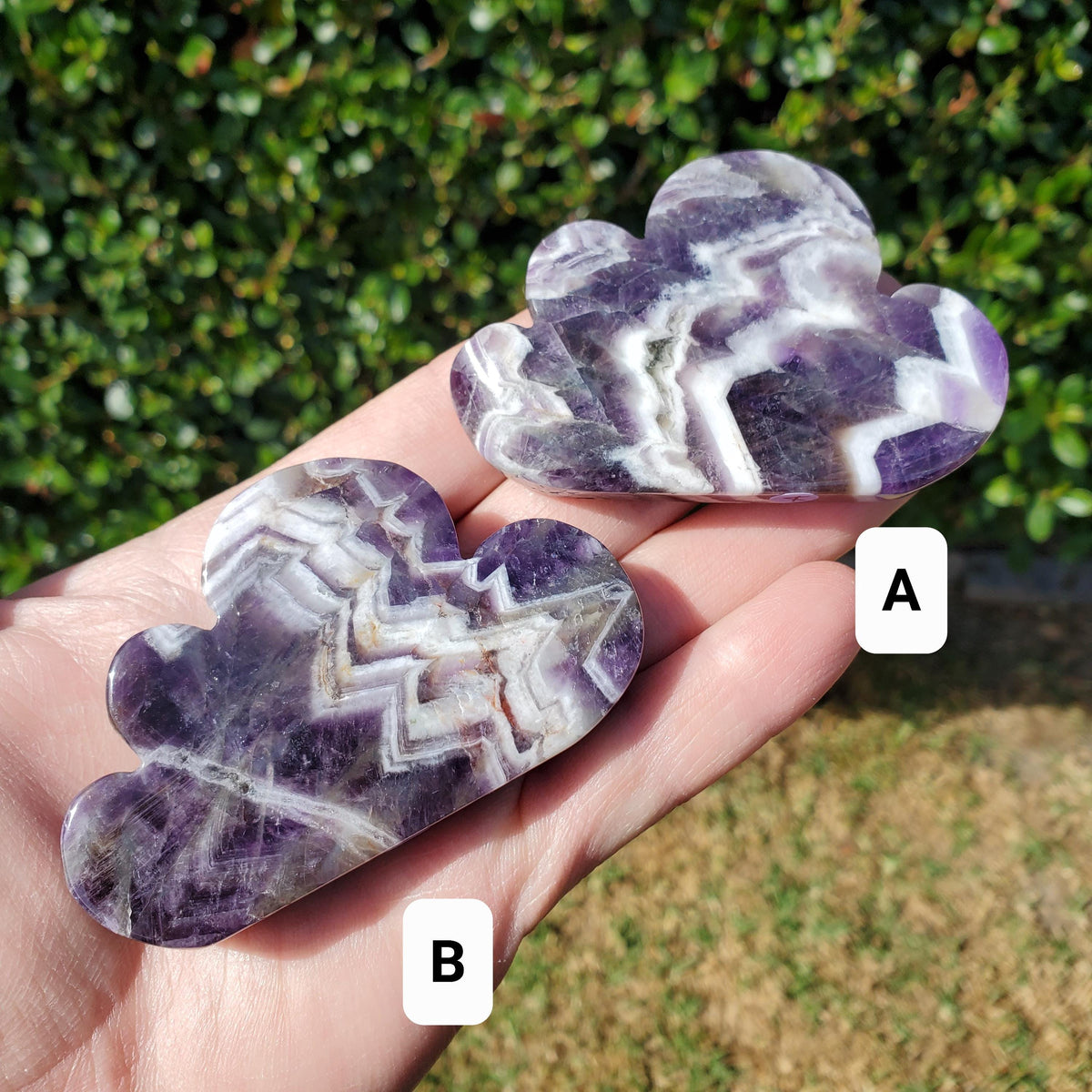 Dream Amethyst Cloud - Calming, Energetic Protection, Positivity, Divine Love - Purple Amethyst Crystal Standing Cloud Carving
