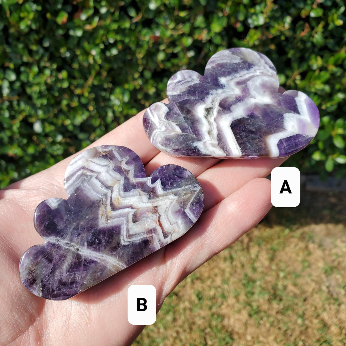 Dream Amethyst Cloud - Calming, Energetic Protection, Positivity, Divine Love - Purple Amethyst Crystal Standing Cloud Carving
