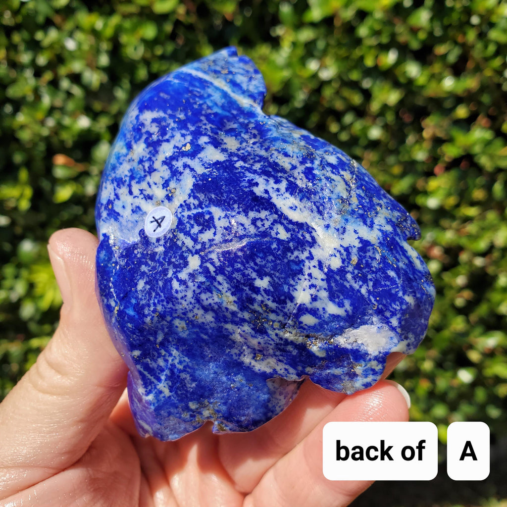 Big Lapis Lazuli Rose - Speak Your Truth, Communication, Personal Power - Blue Crystal Flower Stone Healing Gemstone Statement