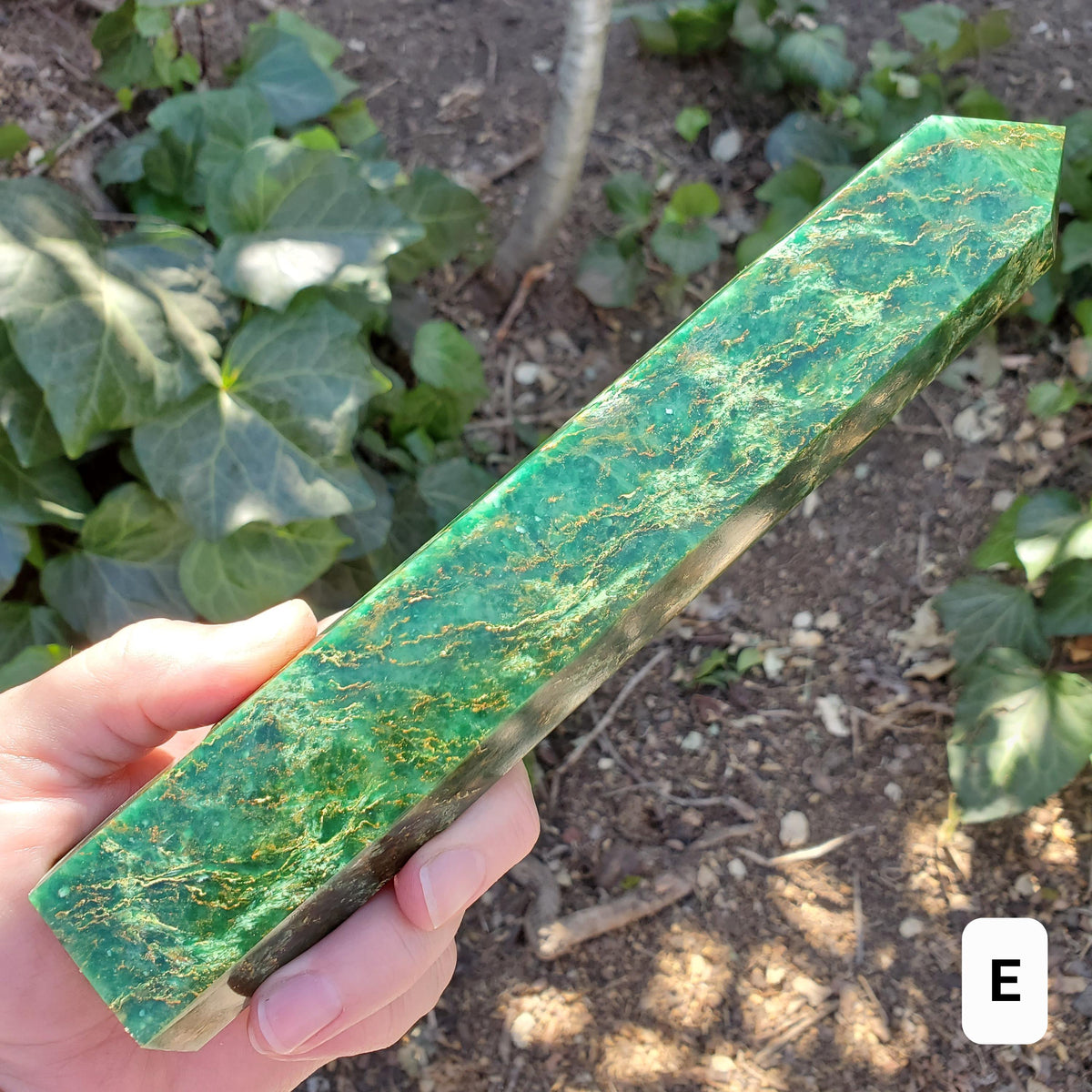 Big Emerald Tower - Heals Heart Chakra, Compassion, Acceptance, Wisdom, Confidence - 8.25" to 9.25" Green Emerald Crystal Point Gemstone