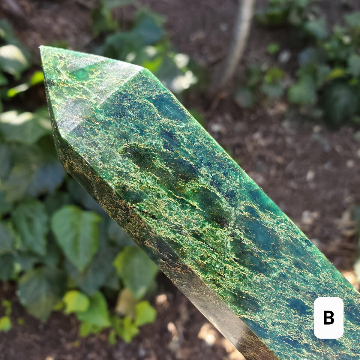 Big Emerald Tower - Heals Heart Chakra, Compassion, Acceptance, Wisdom, Confidence - 8.25" to 9.25" Green Emerald Crystal Point Gemstone