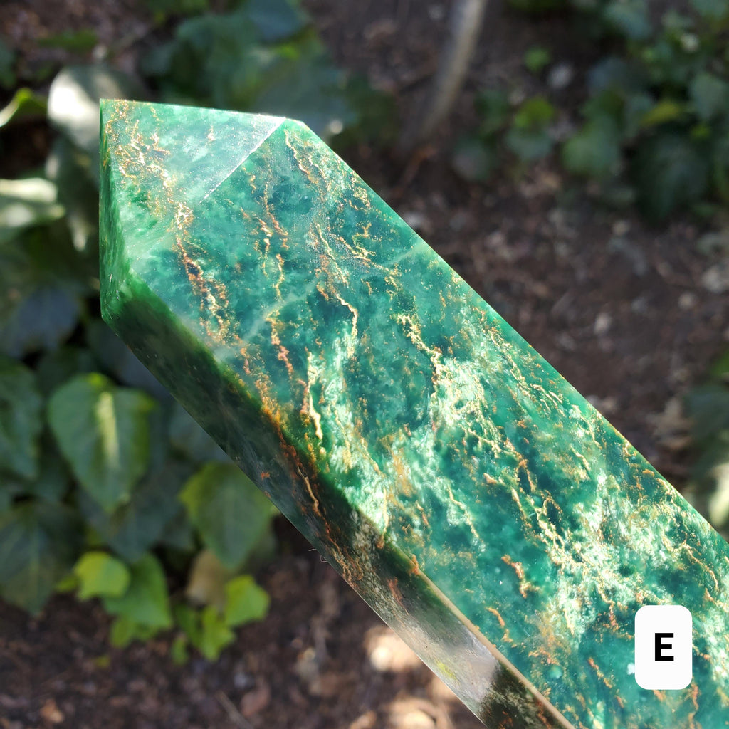 Big Emerald Tower - Heals Heart Chakra, Compassion, Acceptance, Wisdom, Confidence - 8.25" to 9.25" Green Emerald Crystal Point Gemstone