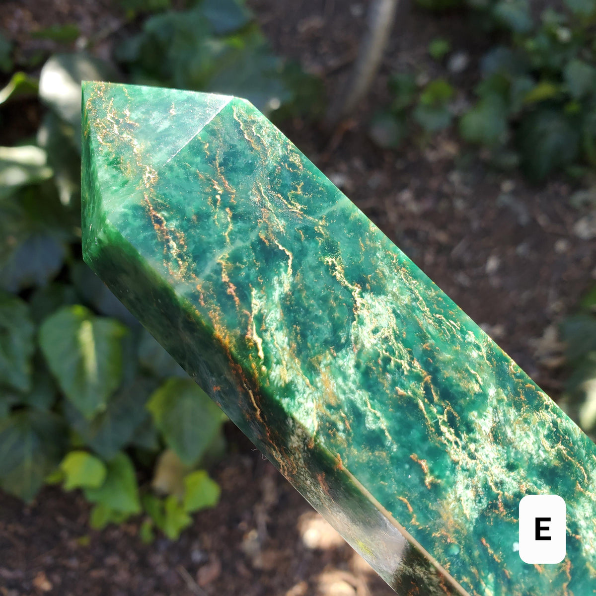Big Emerald Tower - Heals Heart Chakra, Compassion, Acceptance, Wisdom, Confidence - 8.25" to 9.25" Green Emerald Crystal Point Gemstone
