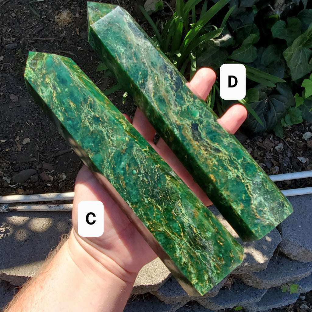 Big Emerald Tower - Heals Heart Chakra, Compassion, Acceptance, Wisdom, Confidence - 8.25" to 9.25" Green Emerald Crystal Point Gemstone