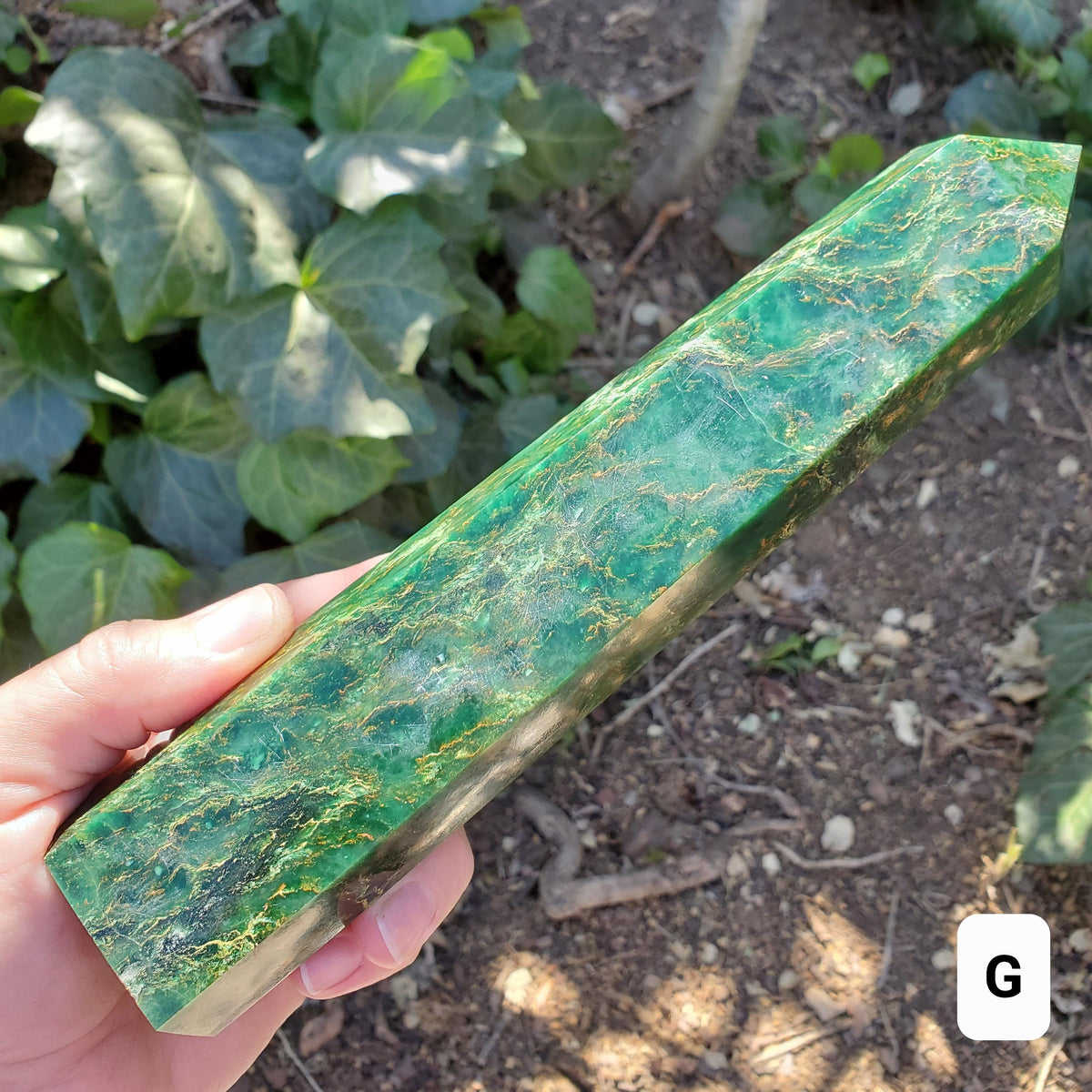 Big Emerald Tower - Heals Heart Chakra, Compassion, Acceptance, Wisdom, Confidence - 8.25" to 9.25" Green Emerald Crystal Point Gemstone