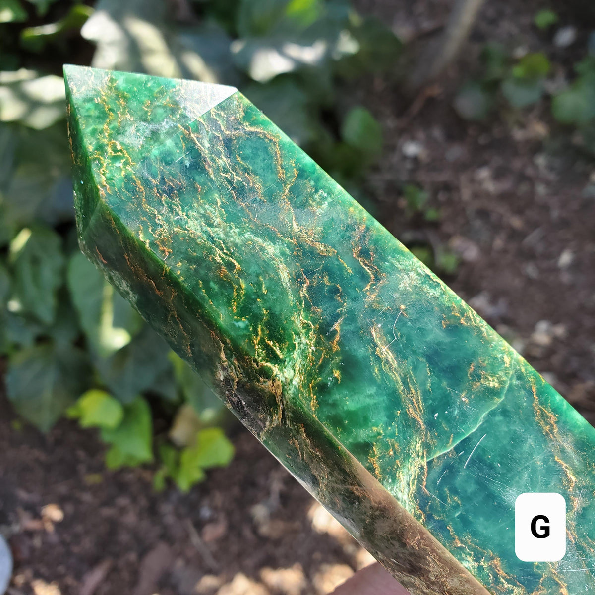 Big Emerald Tower - Heals Heart Chakra, Compassion, Acceptance, Wisdom, Confidence - 8.25" to 9.25" Green Emerald Crystal Point Gemstone
