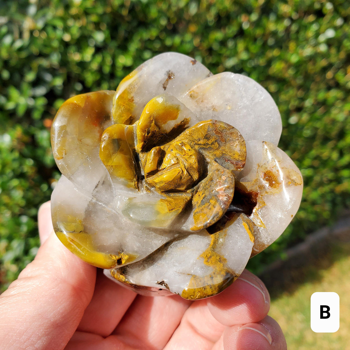 Tiger Eye Rose Bud Bloom - Courage, Motivation, Confidence, Grounding, Energetic Protection, Energy - Tigers Eye Crystal Healing Gemstones