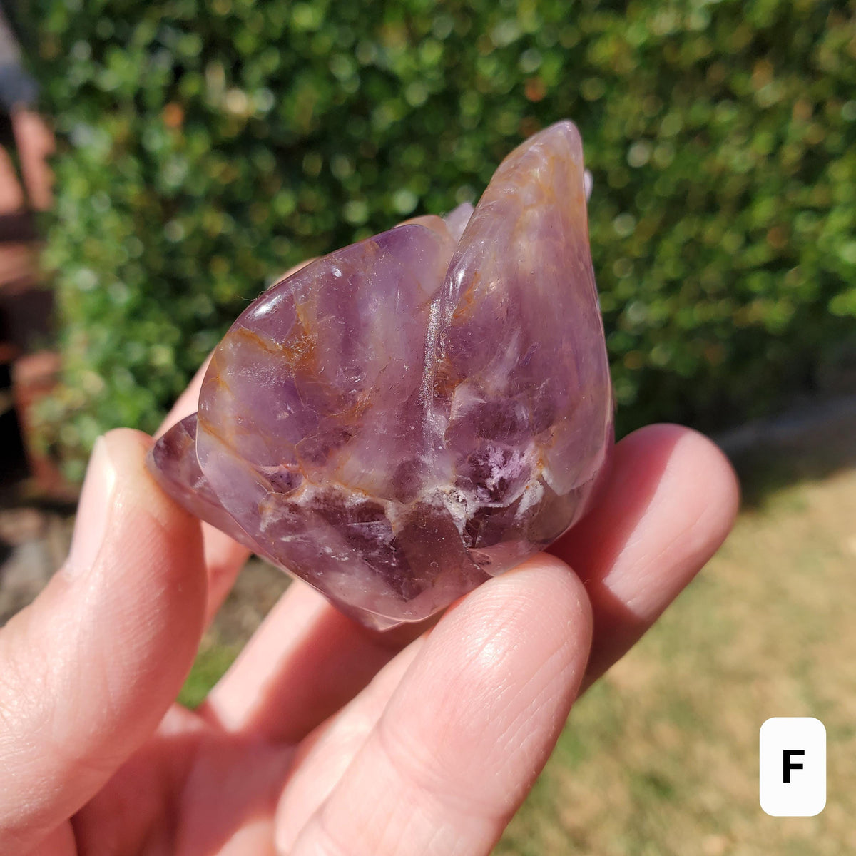 Dream Amethyst Rose Bud Bloom - Calming, Protection, Positivity - Standing Purple Flower Crystal Healing Gemstone